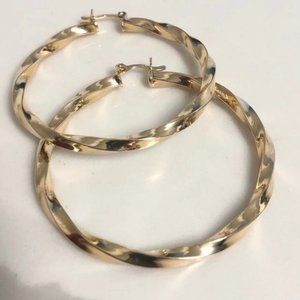 18k Gold Filled Big Hoop Earrings